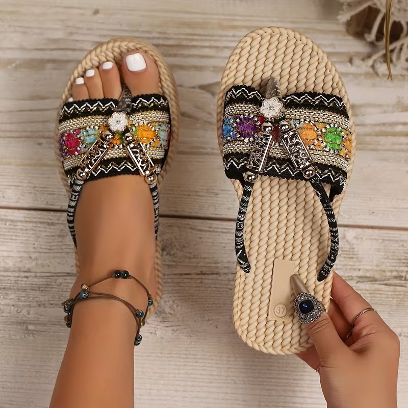 Women Slippers Outdoor Handwov - Ethnic Modern Fashion reseña y precio