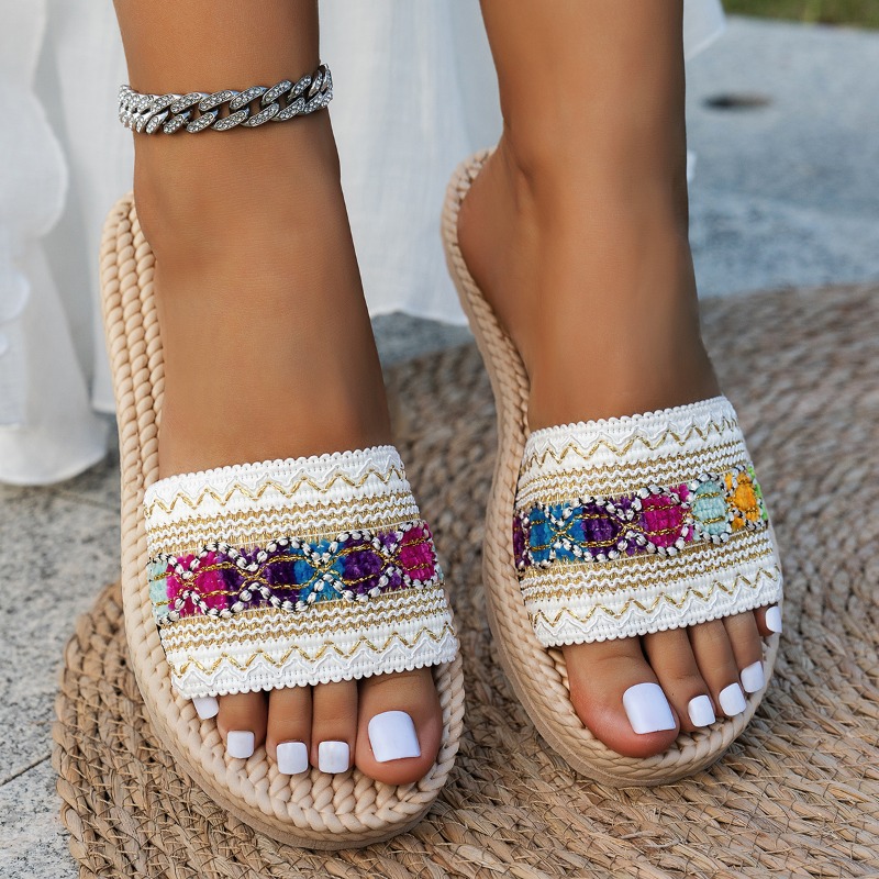 Women Slippers Outdoor Flat De - Ethnic Modern Fashion reseña y precio